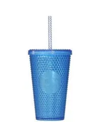 【数量限定】春 青 2022年 スタバ ブルー ロゴカップ ロゴカップ ロゴコールドカップタンブラーバンピーブルー473ml