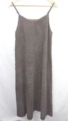 ◇ ⊇ callautia カラウティア シンプルコーデュロイ 無 ロング キャミソールワンピース サイズS ブラウン系 レディース E  【1505290039277】