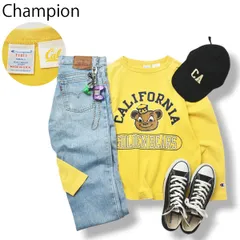 【カレッジ】USA製 チャンピオン Champion x カリフォルニア大学 バークレー校 T1011 ラグラン クルーネック 長袖 Ｔシャツ カットソー S Cロゴ イエロー メンズ アメカジ