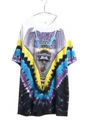 【お得なクーポン配布中!】 00s ★ グレイトフルデッド イラスト プリント タイダイ Tシャツ メンズ XXL 程/ オールド オフィシャル スカル ベア ローズ バンド ロック