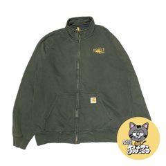 カーハート 古着 アウター フルジップ 企業ロゴ ジャージ L