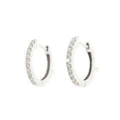 11日まで限定】ベリテK18WGダイヤモンドフープピアス 0.2ct