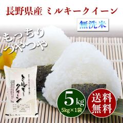 長野県産 ミルキークイーン 無洗米 5kg お米 5キロ 新米