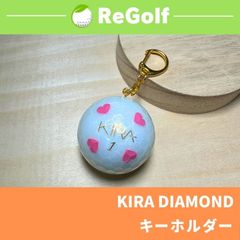 ●3003 ゴルフボール キーホルダー キャスコ キラ ダイヤモンド ハート柄