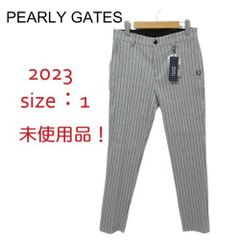 新品 パーリーゲイツ パンツ ストレッチ 春夏 薄手 グレー ニコちゃん