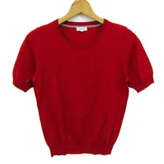 マッキントッシュフィロソフィー ニット トップス 半袖 セーター レディース 38サイズ レッド MACKINTOSH PHILOSOPHY 【中古】