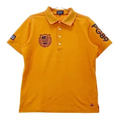 サイズ：4 PEARLY GATES パーリーゲイツ  ロゴプリント 半袖ポロシャツ  オレンジ系 [240101533270] ゴルフウェア メンズ ストスト