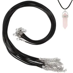 【新着商品】紐 チョーカー アクセサリーパーツ レザー ハンドメイド材料 diyネックレス紐 長さ調節可能 20本セット DIY用 手芸用品 ネックレスコード DIYのブレスレット/ネックレス/チャーム/バッグの装飾品用 合皮 ロブスターバックル付き（長さ約6