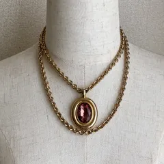 GIVENCHY ヴィンテージ ロングネックレス カラーストーン