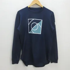 C■アンダーアーマー/UNDER ARMOUR 長袖Tシャツ デザインプリント【M】紺/MENS/38【中古】■