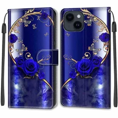 耐摩擦 全面保護 耐衝撃 マグネット式 レザー 携帯カバー カード収納 スマホケース スタンド機能 13 手触りが良い 13 人気 ケース手帳型 / 上質 14 6.1インチ対応 iPhone バラの蝶 KENHONER