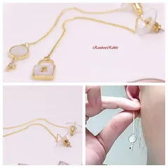 18K RGP ゴールド 天然貝殻 キー アメリカン ピアス gp5286