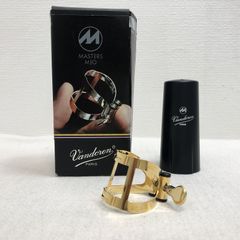 Vandoren バンドーレン マスターズ・マウスピース専用 B♭クラリネット M|O エムオー リガチャー＆プラスチックキャップ LC61GP 24Kゴールドプレート　●