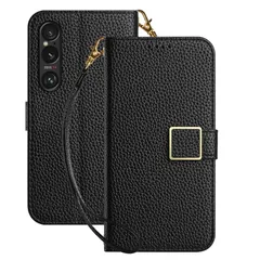 Deeaar Xperia 1 VI ケース手帳型 人気 スマホケース エクスペリア 1 vi 財布型 カバー カードポケット付き 軽量 薄型 全面保護 カード収納 スタンド機能 横置きスタンド機能 高級PUレザー 上質な手触り 擦り傷防止 ケース (Xp 0