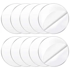 【迅速発送】アクリル板 3mm 10個セット 直径50/75mm 厚さ3mm 丸型 アクリル板 看板 インテリア フォトフレーム 標本ディスプレイ キーホルダー 装飾品 手工芸品 (直径75mm)