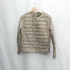 ◇ ⊆ UNIQLO ユニクロ 軽量　ウルトラライト 長袖 ダウンジャケット サイズM ベージュ系 レディース E  【1504210014462】