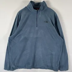 古着 ザ・ノースフェイス THE NORTH FACE フリーストレーナー ハーフジップ インナー ワンポイント ポーラテック 大きいサイズ XXL  ブルー系 メンズ