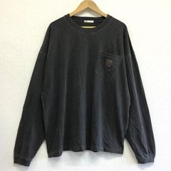 JaVa　ジャバ　長袖Tシャツ　黒　胸ポケットロゴワッペンあり　両サイドカットデザインあり　メンズ　XLサイズ　綿100%