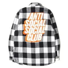 Anti Social Social Club アンチ ソーシャル ソーシャル クラブ シャツ サイズ:M ブランドロゴ バッファローチェック ヘビー フランネル 長袖 シャツ ホワイト ブラック 白黒 USA製 トップス カジュアルシャツ【メンズ】のサムネイル