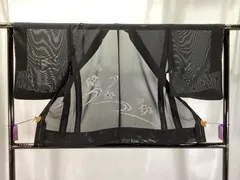 羽織/未使用品/正絹/絽/黒/夏/紐なし/美品/仕立上がり/11922