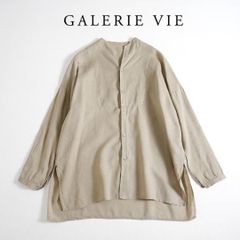 24SS✨カレンソロジー Vネックリネンチュニック ゆったり麻比翼襟付き 