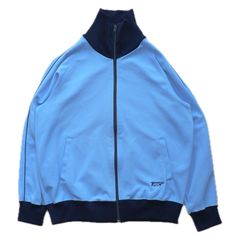 【80s】vintage old asics blue raglan track jacket