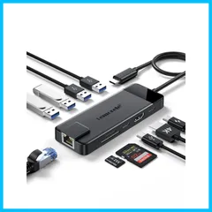 【在庫セール】USB Type-c 変換アダプタ 2023新型 USB Lemorele usb c 10-in-1 hub （1*ギガビットRJ45、1*の4K@30HZHDMI、2*USB ハブ 3.0 Type Aデータ、2*USB C 2.0データ、1