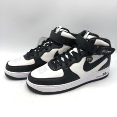 【中古】Stussy×Nike AirForce1 Mid Black and Light Bone　DJ7840-002　27cm ブラック ホワイト ステューシー×ナイキ[17]のサムネイル