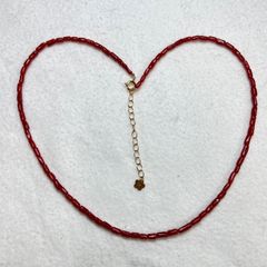 珊瑚　ネックレス　40+7cm アクセサリー ネックレス サンゴ 刻印