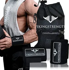 Vikingstrength リストラップ 手首サポーター リストバンド ウェイトトレーニング用 V-Strengthトレーニングアプリ付属