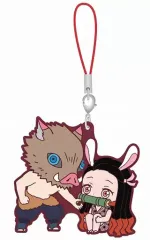 【中古】雑貨 ピョン子＆嘴平伊之助(親分) 「鬼滅の刃 滅! カプセルラバーマスコット8」