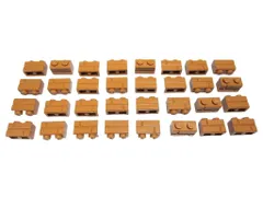 レゴ★未使用！薄茶色のレンガパーツ３２点セット（１×２）