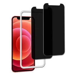 【2枚セットのぞき見防止】KPNS 日本素材製 覗き見防止 iPhone12 / iPhone12 Pro 用 ガラスフィルム 強化ガラス カバー 保護フィルム