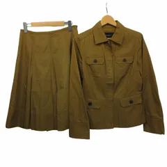 バーバリー ロンドン BURBERRY LONDON 美品 セットアップ ジャケット スカート ミリタリー Y2K ひざ丈 4ポケット 38 約M 茶 ブラウン ■WY 0316のサムネイル