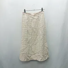 ◇ ⊇ MISCH MASCH ミッシュマッシュ ツイード 膝下丈 タイト スカート サイズ38 ベージュ系 レディース E  【1412260044226】