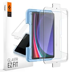 Spigen EZ Fit ガラスフィルム Galaxy Tab S9+ 用 貼り付けキット付き ギャラクシー Tab S9+ 対応 保護 フィルム 1枚入