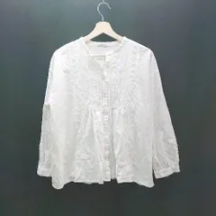 ◇ Samansa Mos2 フロントボタン コットン100％ 春向け 長袖 シャツ 表記なし ホワイト レディース E  【1308290023440】