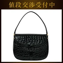 ルーシーサンクレール セミショルダーバッグ ブラック 美品 クロコダイル 本革