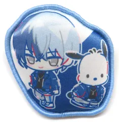 【中古】バッジ・ビンズ 青柳冬弥(Vivid BAD SQUAD)×ポチャッコ ふわふわバッジ 「セガ ラッキーくじ プロジェクトセカイ カラフルステージ! feat. 初音ミク×サンリオキャラクターズ」 D賞