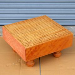 B-4【ビンテージ】昭和レトロ 囲碁盤 5寸 丸脚 伝統工芸品 古民家