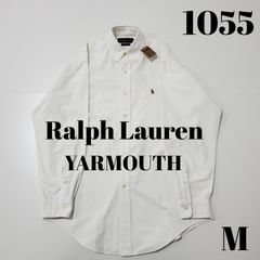 Ralph Lauren　ラルフローレン　ボタンダウン　長袖シャツ　白　ロゴ刺繍