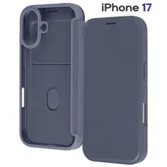 iPhone17 ケース 手帳型 背面クリア ネイビー シンプル カード 収納 ポケット iPhone 2025 6.3inch 2眼 アイホン アイフォン クリアフリップ マグネット開閉 【１週間以内発送】【ゆうパケットにて発送】