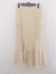 ◇ ◎ one after another NICE CLAUP ペチコート付 レース ロング マーメイド スカート サイズF ピンク系 レディース P  【1302090002155】