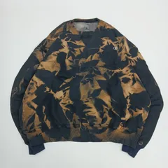 Champion チャンピオン 柄スウェット ワンポイント ブラック系 裏パイル 2XL　B202507