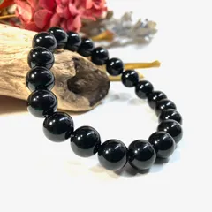 モリオン パワーストーン ブレスレット 10mm 天然石ブレス  / メンズ レディース 男性 女性 幸運 開運 厄払い 魔除 邪気払い お守り (シンプル)☆