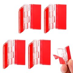 Stoooduo蝶番 ミニ 4個入り 45*35mm ヒンジ 蝶番 プラスチックキッチン扉 透明 自体に粘着テープ付き 自由に取り付け キャビネット 引き出し