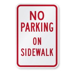 メタルサイン "NO PARKING ON SIDEWALK" 歩道は駐車禁止 縦30cm×横20cm
