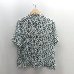 ◇ ⊂ Φ PAGEBOY ページボーイ ALICIA 総柄 半袖 シャツ サイズF グレー ブルー グリーン レディース E  【1502180004889】