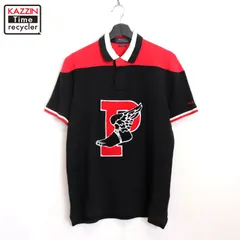 00s RALPH LAUREN 比翼 PWING 鹿の子 半袖ポロシャツ メンズ 表記Mサイズ
