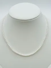 アコヤ パール 真珠 無調色 ネックレス ベビーパール SV シルバー 3.0mm AKOYA